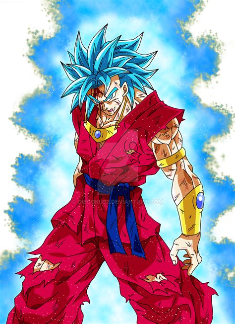 He's stronger than super saiyan blue. BYO super saiyan blue 002 by diegoku92 on DeviantArt