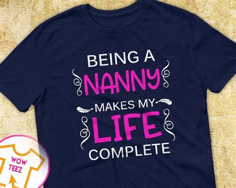 Shirt For Nanny Being A Nanny Personalized Nanny Shirt Etsy Womens
