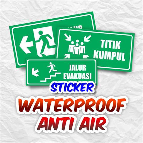 Jual Sticker Jalur Evakuasi Kanan Kiri Tangga Dan Area Titik Kumpul