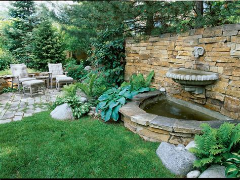 A filter is used to ensure the water stays clean and isn't overwhelmed by mineral build up from the (typically) masonry wall. Splashy Wall Fountain - Sunset Magazine - Sunset Magazine