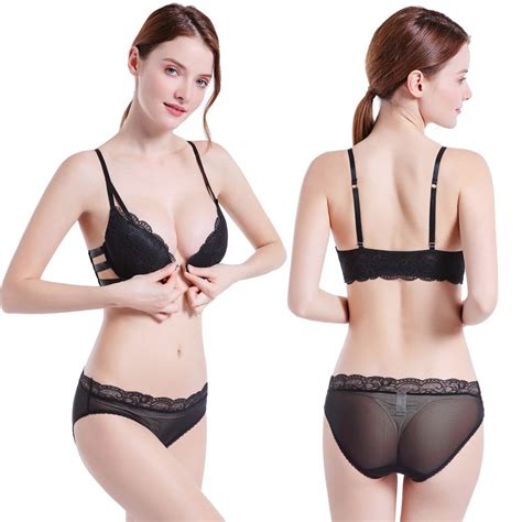 10 Front Open Buckle Lace Bra Set Small Chest Gathered Sexy Beauty Back Underwear Womens