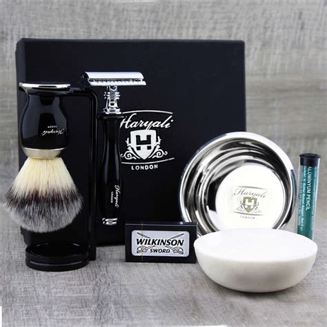 Complete Classic Mens Shaving Set With Synthetic Hair Etsy