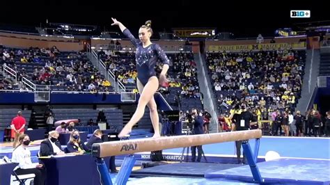 Natalie Wojcik Amazing Beam Michigan Vs Georgia 2022 9950 Youtube