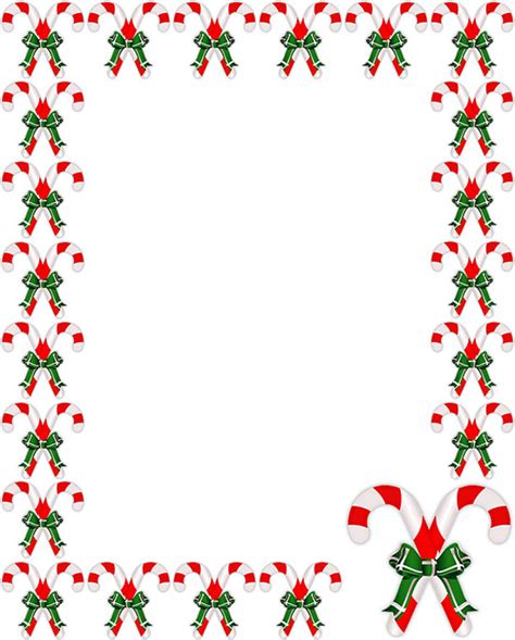 Free Christmas Candy Cane Borders Clipart Frames