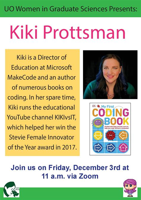 University of Oregon Women in Graduate Science | Upcoming Zoom Seminar