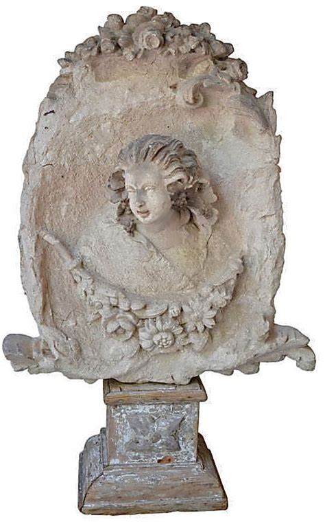 Stone Sculpture Fragment French 18th C Art Stone