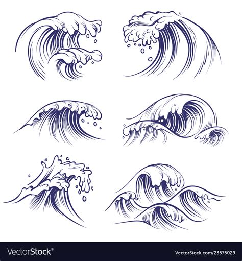 Wave Drawing Art And Collectibles Drawing And Illustration