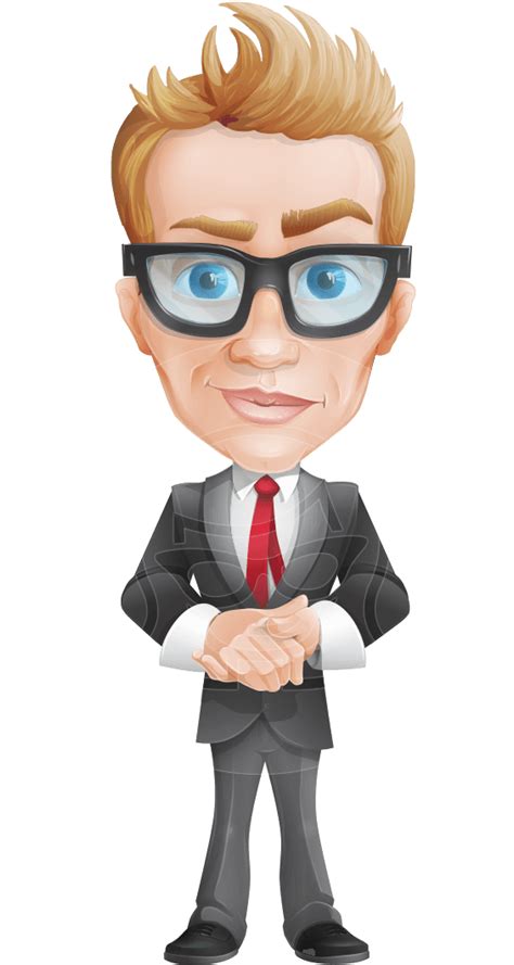 Vector Serious Businessman Cartoon Character Graphicmama Cartoon