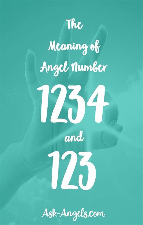 Angel number 1234 is one of the few angel numbers that tend to inspire the need for improvement of change in one's lifestyle. The Meaning of Angel Number 1234 and 123 #123numerology ...
