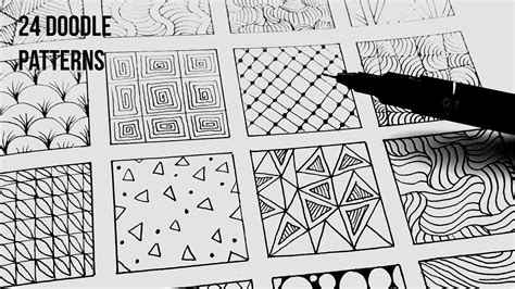 24 Easy Doodle Patterns Part 1 Speed Up Art Doodle Patterns Simple