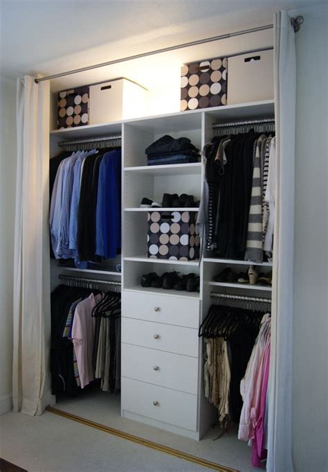 Lots of shelves and hanging in a small corner closet. Custom Organized Master Closet | Closet designs, Master ...
