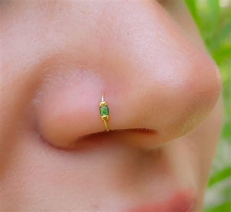 Tiny Nose Ring 7mm 24 Gauge 14k Gold Filled Nose Piercings Jolliz