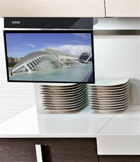 Tv Under The Kitchen Cabinet By Samsung