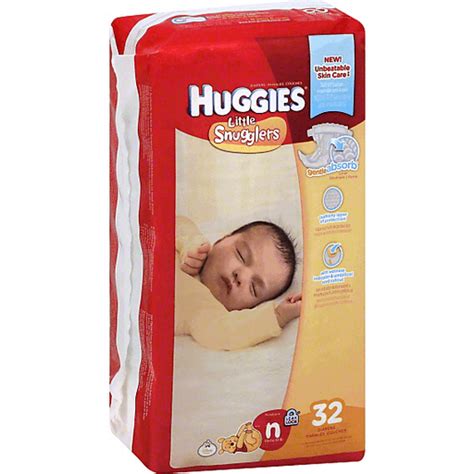 Huggies Little Snugglers Baby Diapers Size Newborn 32 Count