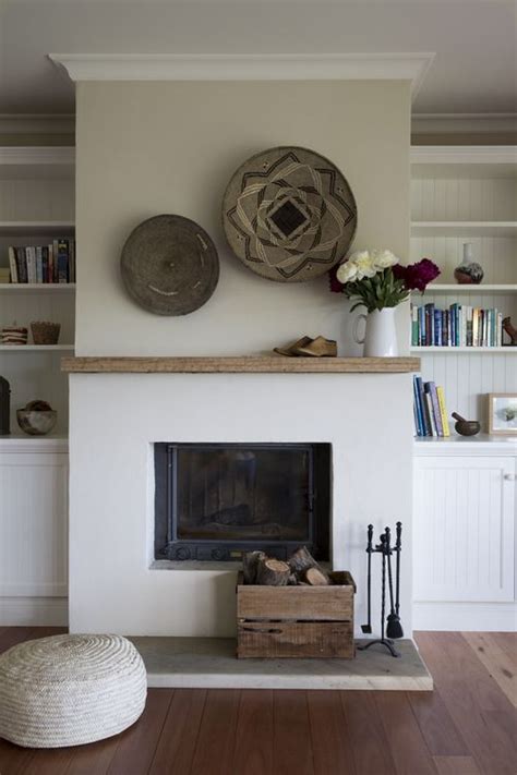Since pallet boards are short, they easily fit the dimensions of fireplace surrounds, so minimal. white + wood fireplace | Fireplace Hot Hot Hot | Pinterest