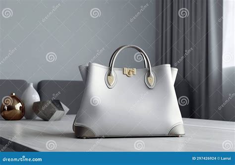 Luxury at Your Fingertips: a Designer Handbag with Gold Accents in a