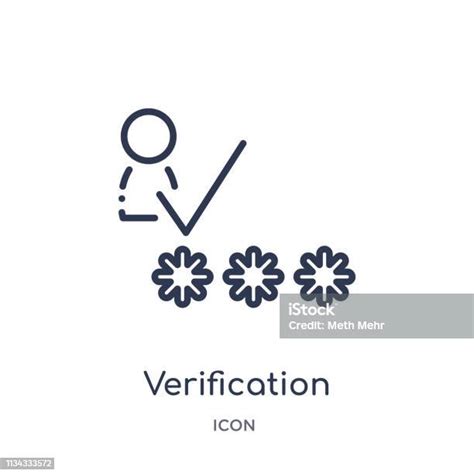Linear Verification Icon From Internet Security Outline Collection Thin
