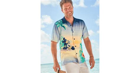 Tommy Bahama Disney Sunset Island Special Edition Silk Camp Shirt In