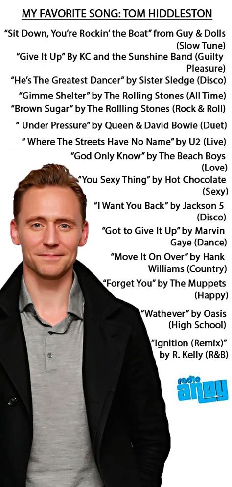 Tom hiddleston and his sister emma hiddleston at wimbledon. Tom Hiddleston On My Favorite Song With John Benjamin ...