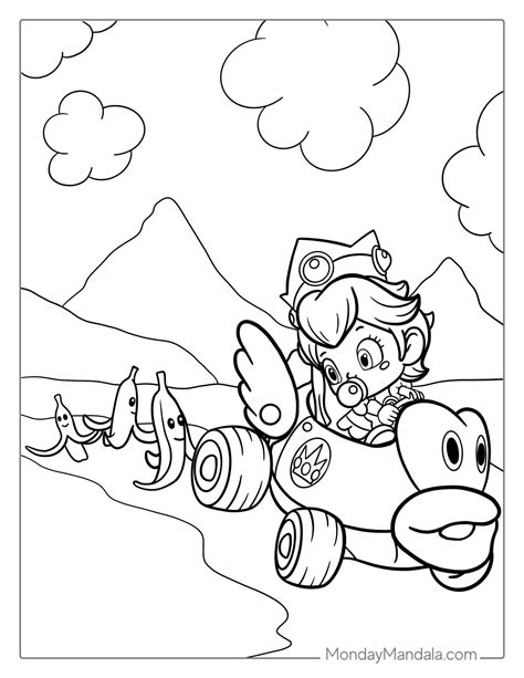 Princess Peach Coloring Pages Free Pdf Printables Mario Coloring