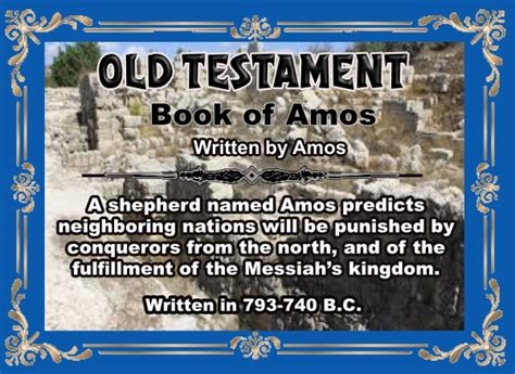 The Book Of Amos And Amos The Person I Am Alpha And Omega Rev