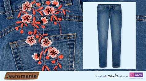 Lleva La Tendencia Floral En Tu Outfit Con Estos Jeans Con Bordado En