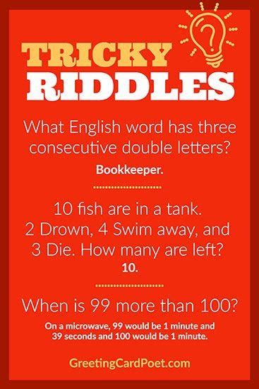 Tricky Easy Riddles For Kids With Answers