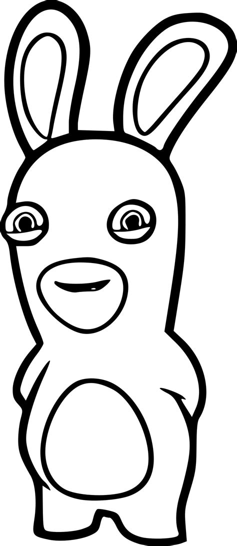 Coloriage Lapin crétin à imprimer