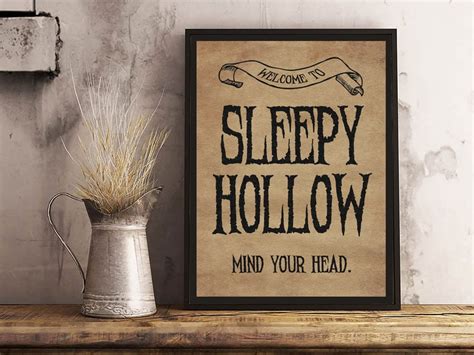Sleepy Hollow Sign Printable Halloween Halloween Etsy