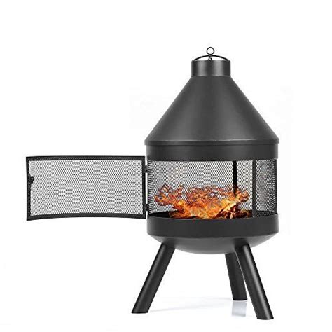 Chimineas are safer when it comes to safety, a chiminea is always a better choice than a traditional fire pit. iKayaa Outdoor Fire Pit Chimenea Metal Patio Heater ...