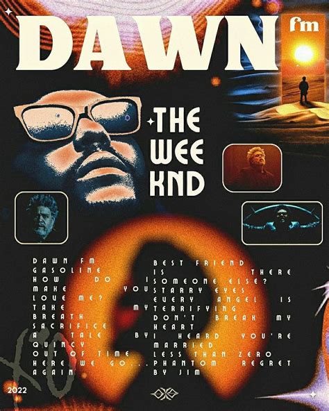 The Weeknd Poster • Dawn Fm Album The Weeknd Poster Graphic Poster