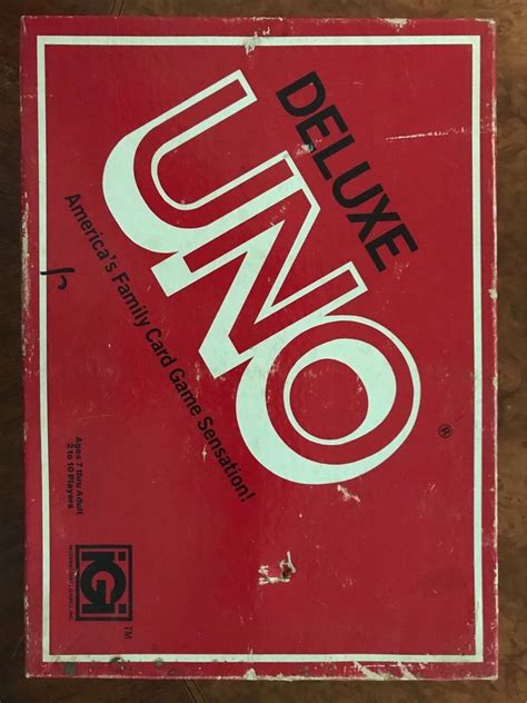 Winner of the game 8. Vintage Deluxe Uno Card Game In Box 1978 with extra cards ...