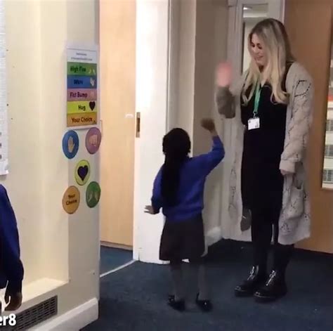 This Teachers Incredible Way Of Greeting Her Pupils Every Day Is