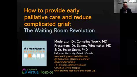 How To Provide Earlier Palliative Care And Reduce Complex Grief The Waiting Room Revolution On