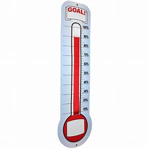 Excello Global Products Fundraising Thermometer Chart Goal Tracker Dry