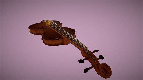 violin 3d model by angelawislocka [b18415f] sketchfab