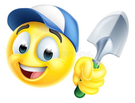 Gardener Emoticon Emoji Stock Vector Illustration Of Happy 61308178