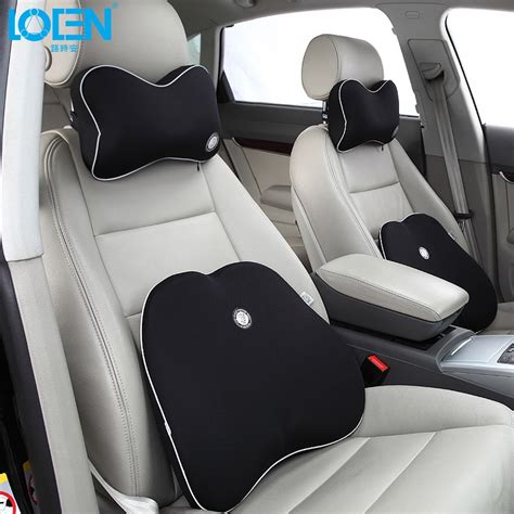 Loen Universal Memory Cotton Car Seat Support Cushion Set Lumbar