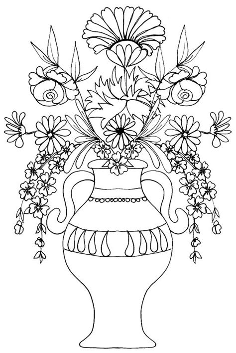 Coloriage Dun Vase De Fleurs Tête à Modeler