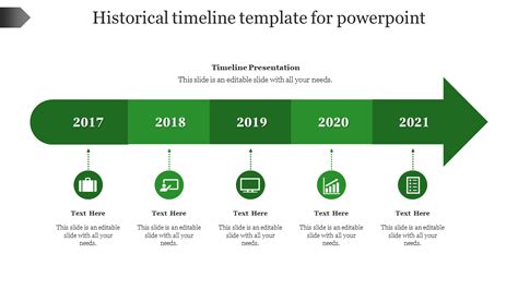 Historical Timeline Template For Powerpoint Presentation