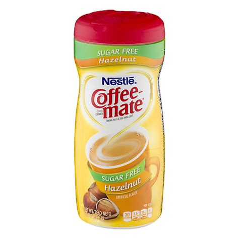 COFFEE MATE Sugar Free Hazelnut Powder Coffee Creamer 10 2 Oz Canister