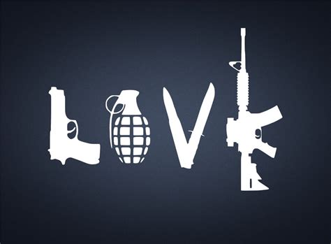 DECAL I Gun Love Love Guns Decal Machine By FantaStiCkyShop