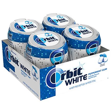 Orbit White Peppermint Sugarfree Chewing Gum 40 Count Pack Of 4