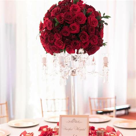 Wedding Florist Red Roses Centerpieces Rose Centerpieces Wedding