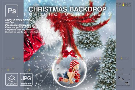 Christmas Backdrop Photoshop Overlays Santa Hand By 2suns Thehungryjpeg