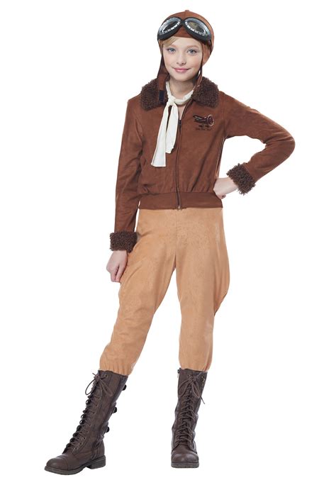 Amelia Earhartaviator Costume For Girls Historical Costume