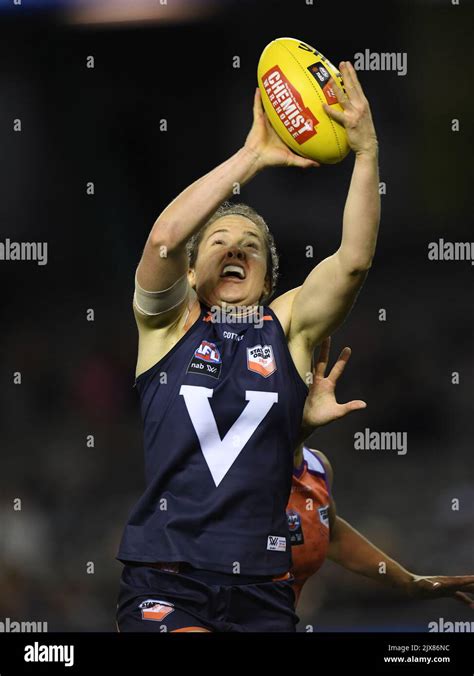 Jasmine Garner Of Victoria Is Seen In Action During The AFLW State Of