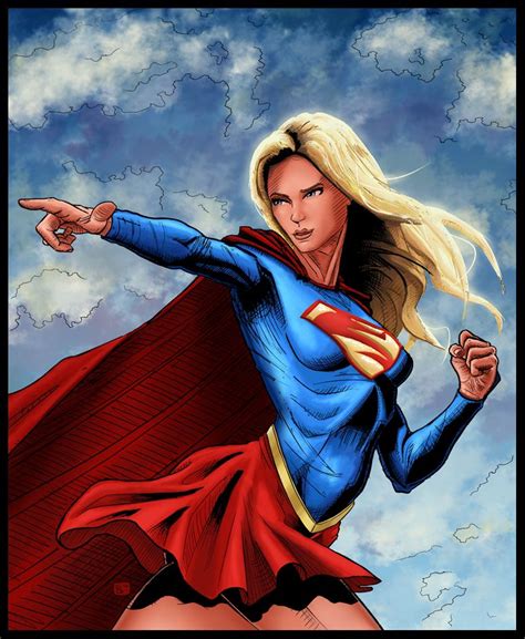 Supergirl Dc Comics Fanart Drawing Done In August 2017 Color