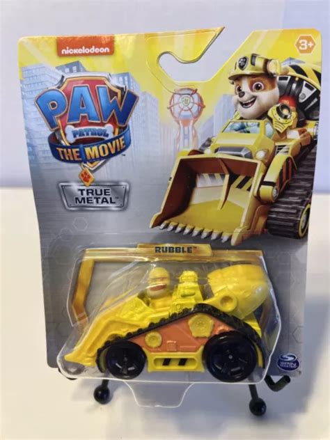 Spin Master Paw Patrol The Movie Rubble True Metal Diecast Vehicle
