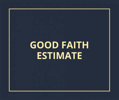 Good Faith Estimate CounselingWise
